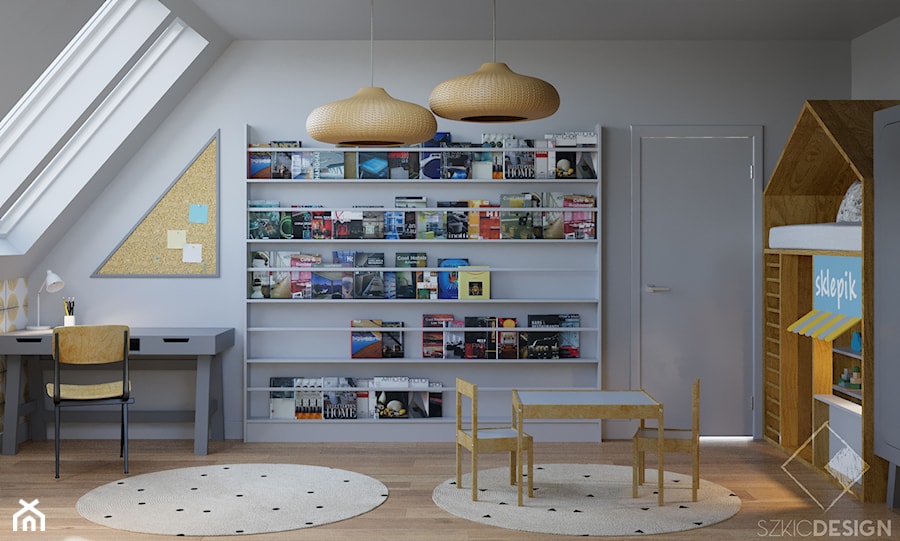 Dom w Słupnie - Pokój dziecka, styl rustykalny - zdjęcie od Szkic Design - Projektowanie wnętrz