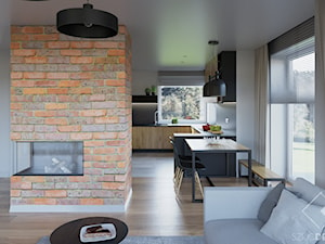 Dom w Słupnie - Salon, styl rustykalny - zdjęcie od Szkic Design - Projektowanie wnętrz