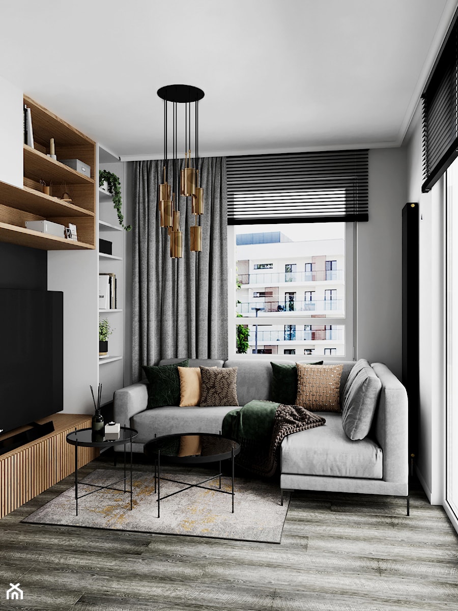 Mieszkanie w Piasecznie - Salon, styl nowoczesny - zdjęcie od Szkic Design - Projektowanie wnętrz