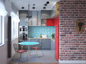Loft w bloku - Kuchnia, styl vintage - zdjęcie od Szkic Design - Projektowanie wnętrz