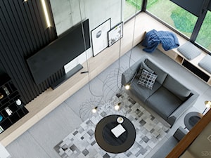 LOFT U - Salon, styl industrialny - zdjęcie od Szkic Design - Projektowanie wnętrz