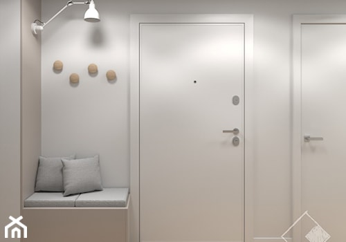 Apartament w Sopocie 70 m2 - Hol / przedpokój, styl skandynawski - zdjęcie od Szkic Design - Projektowanie wnętrz