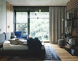 LOFT U - Sypialnia, styl industrialny - zdjęcie od Szkic Design - Projektowanie wnętrz - Homebook