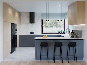 Dom w Grabinie - Kuchnia, styl minimalistyczny - zdjęcie od Szkic Design - Projektowanie wnętrz