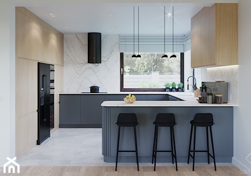 Dom w Grabinie - Kuchnia, styl minimalistyczny - zdjęcie od Szkic Design - Projektowanie wnętrz