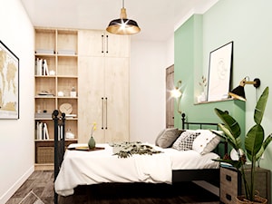 Mieszkanie w Warszawie 70m2 - Sypialnia, styl nowoczesny - zdjęcie od Szkic Design - Projektowanie wnętrz