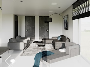 Dom w Gdyni - Salon, styl minimalistyczny - zdjęcie od Szkic Design - Projektowanie wnętrz