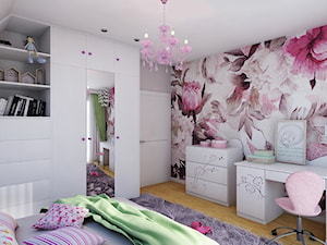 Dom w Leśnej - Średni szary pokój dziecka dla nastolatka dla dziewczynki, styl nowoczesny - zdjęcie od Beata Szczudrawa projektowanie wnętrz