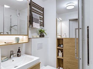Mieszkanie w bloku dla kobiety - Mała bez okna łazienka, styl nowoczesny - zdjęcie od Beata Szczudrawa projektowanie wnętrz