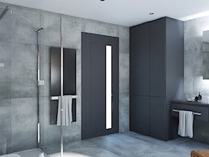 Dom w stylu nowoczesnym - Duża z marmurową podłogą z punktowym oświetleniem łazienka, styl nowoczesny - zdjęcie od Beata Szczudrawa projektowanie wnętrz