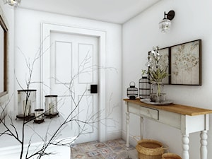 Rustykalny dom pod Zittau - Średni biały hol / przedpokój, styl rustykalny - zdjęcie od Beata Szczudrawa projektowanie wnętrz
