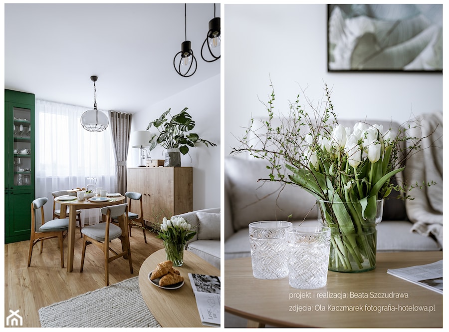 Mieszkanie w bloku dla kobiety - Salon, styl nowoczesny - zdjęcie od Beata Szczudrawa projektowanie wnętrz
