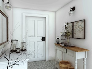 Rustykalny dom pod Zittau - Średni biały hol / przedpokój, styl rustykalny - zdjęcie od Beata Szczudrawa projektowanie wnętrz