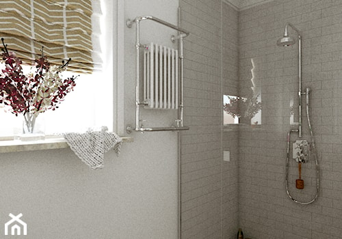 Dom z prowansalskim akcentem - Mała łazienka z oknem, styl prowansalski - zdjęcie od Beata Szczudrawa projektowanie wnętrz