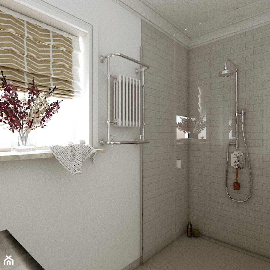 Dom z prowansalskim akcentem - Mała łazienka z oknem, styl prowansalski - zdjęcie od Beata Szczudrawa projektowanie wnętrz