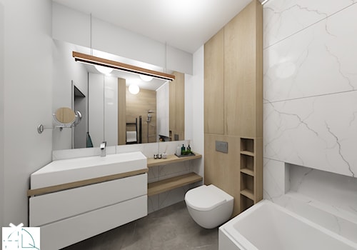 projekt łazienki ok 5m2 - ver.1 - Łazienka, styl skandynawski - zdjęcie od AQ Design