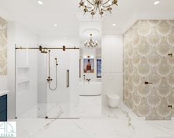 pokój kąpielowy w dwóch wersjach Glamour - Łazienka, styl glamour - zdjęcie od AQ Design - Homebook