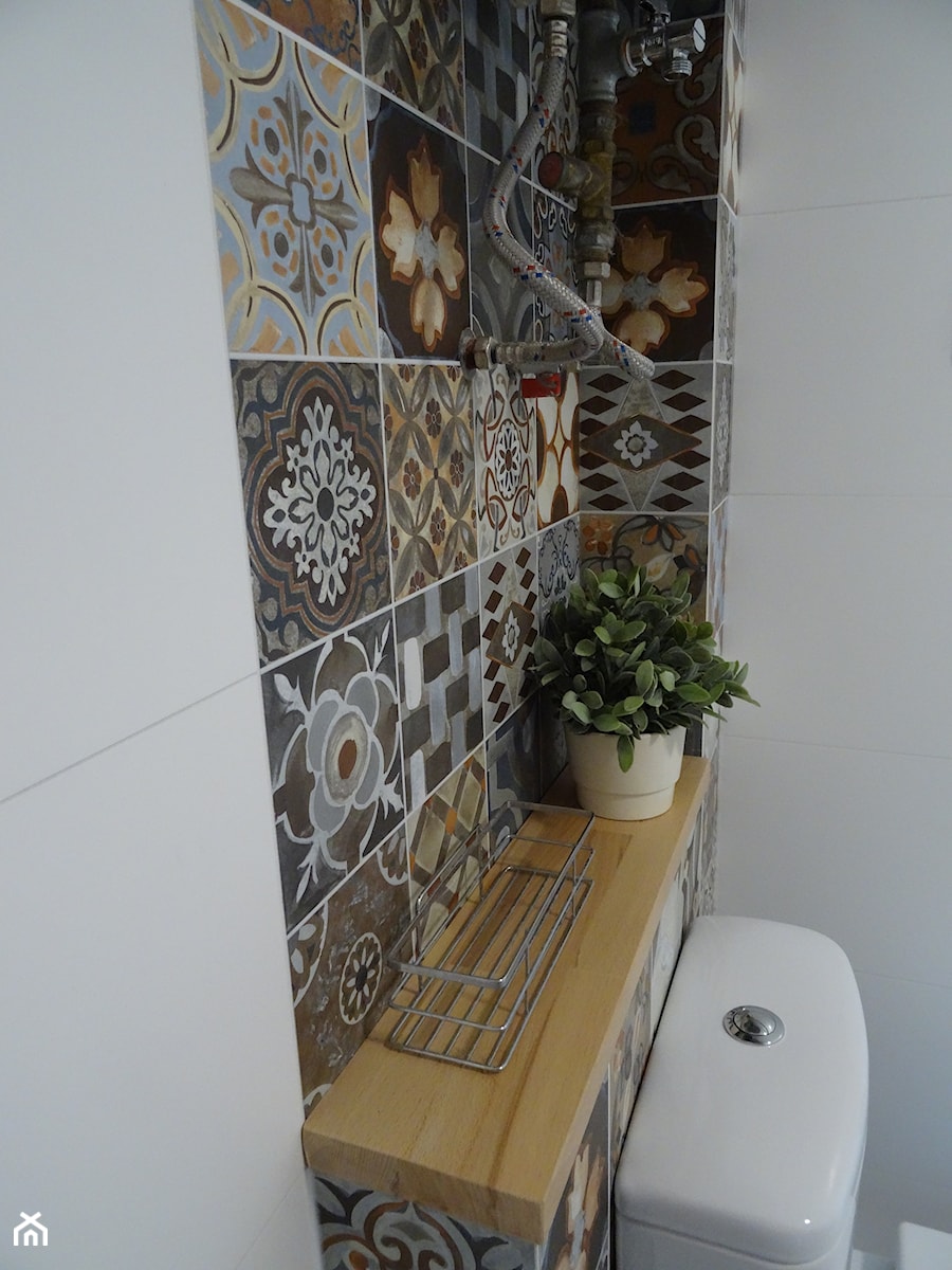 łazienka w letnim (wakacyjnym) domu - z rustykalną nutą (wiosna 2017) - Łazienka - zdjęcie od AQ Design