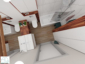 projekt łazienki ok 5m2 - ver.2 (wiosna 2020) - Łazienka, styl minimalistyczny - zdjęcie od AQ Design