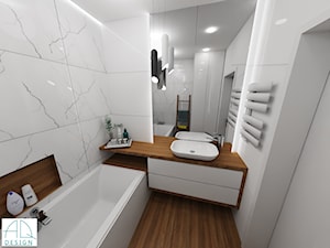 mała łazienka w bloku 1 - Łazienka, styl nowoczesny - zdjęcie od AQ Design