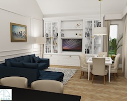 salon w stylu New Hamptons - zdjęcie od AQ Design - Homebook