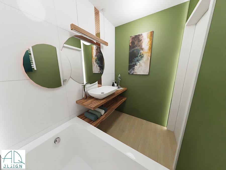 "do wyboru, do koloru"-projekty łazienki w bloku z wielkiej płyty (wiosna 2020) - Łazienka, styl nowoczesny - zdjęcie od AQ Design