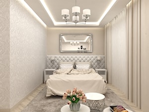 Apartament w Łodzi - Średnia beżowa sypialnia, styl glamour - zdjęcie od BOKA Pracownia Wnętrz