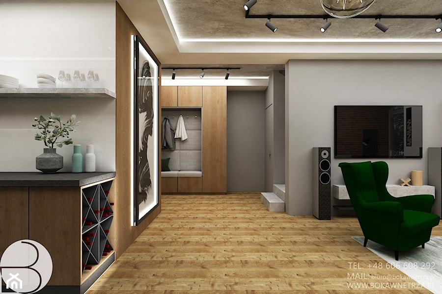 Salon z kuchnią - zdjęcie od BOKA Pracownia Wnętrz