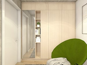 Projekt mieszkania 5 - Mała szara sypialnia, styl nowoczesny - zdjęcie od BAGUA Pracownia Architektury Wnętrz
