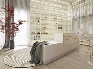 Rzeszów - D23 - Projekt domu jednorodzinnego 600 m2 - Garderoba, styl nowoczesny - zdjęcie od BAGUA Pracownia Architektury Wnętrz