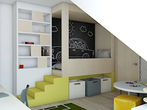 Pokoje dziecięce - Średni biały szary pokój dziecka dla dziecka dla chłopca, styl skandynawski - zdjęcie od BAGUA Pracownia Architektury Wnętrz