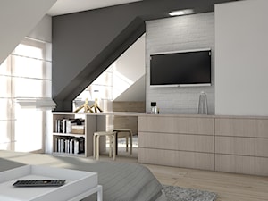 Projekt domu jednorodzinnego 6 - Sypialnia, styl skandynawski - zdjęcie od BAGUA Pracownia Architektury Wnętrz