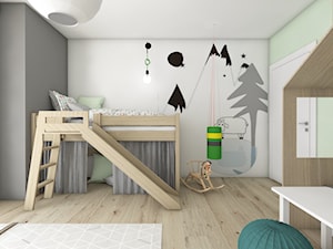 Pokoje dziecięce - Średni biały szary pokój dziecka dla dziecka dla chłopca, styl nowoczesny - zdjęcie od BAGUA Pracownia Architektury Wnętrz