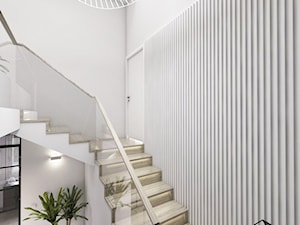 [Warszawa] Dom jednorodzinny 16 - Schody, styl nowoczesny - zdjęcie od BAGUA Pracownia Architektury Wnętrz