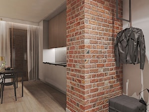 Mieszkanie 9 - Średni z wieszakiem biały hol / przedpokój, styl nowoczesny - zdjęcie od BAGUA Pracownia Architektury Wnętrz