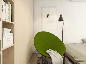 Projekt mieszkania 5 - Biała sypialnia, styl nowoczesny - zdjęcie od BAGUA Pracownia Architektury Wnętrz