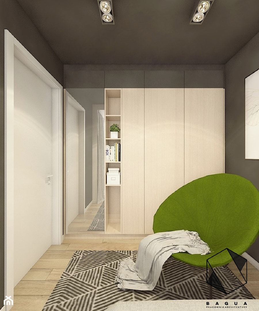 Projekt mieszkania 5 - Sypialnia, styl nowoczesny - zdjęcie od BAGUA Pracownia Architektury Wnętrz