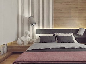 M11 - mieszkanie w Opolu - Średnia biała sypialnia, styl nowoczesny - zdjęcie od BAGUA Pracownia Architektury Wnętrz