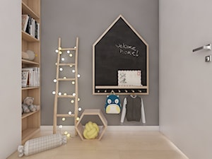 (Siemianowice Śląskie) Dom jednorodzinny 17 - Średni szary pokój dziecka dla dziecka dla chłopca, styl skandynawski - zdjęcie od BAGUA Pracownia Architektury Wnętrz