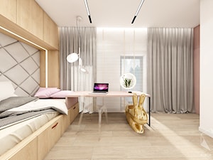 Rzeszów - D23 - Projekt domu jednorodzinnego 600 m2 - Duży biały pokój dziecka dla nastolatka dla chłopca dla dziewczynki, styl nowoczesny - zdjęcie od BAGUA Pracownia Architektury Wnętrz