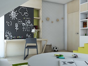 Pokoje dziecięce - Średni beżowy biały szary pokój dziecka dla dziecka dla chłopca, styl skandynawski - zdjęcie od BAGUA Pracownia Architektury Wnętrz
