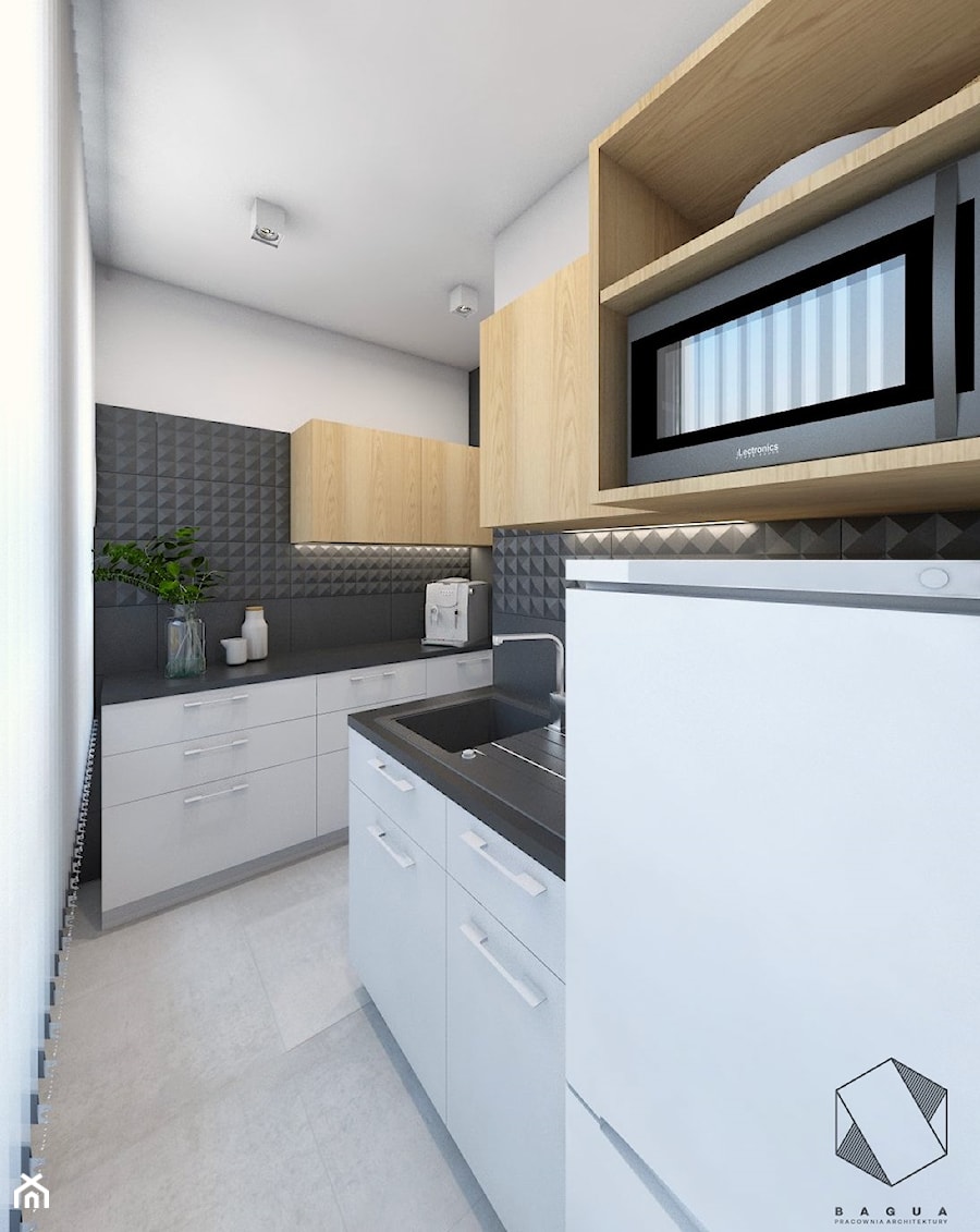 Projekt biura 1 - Kuchnia, styl nowoczesny - zdjęcie od BAGUA Pracownia Architektury Wnętrz