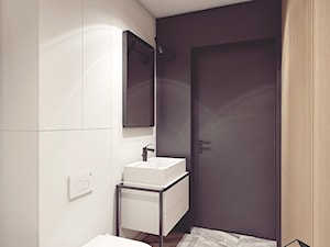 Mieszkanie 10 - Kraków - Mała bez okna z punktowym oświetleniem łazienka, styl nowoczesny - zdjęcie od BAGUA Pracownia Architektury Wnętrz