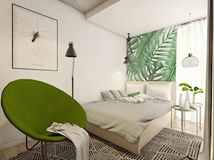 Projekt mieszkania 5 - Średnia szara sypialnia, styl nowoczesny - zdjęcie od BAGUA Pracownia Architektury Wnętrz