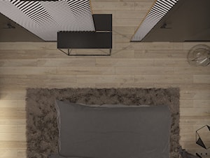 [Warszawa] Dom jednorodzinny 16 - Mała czarna sypialnia, styl nowoczesny - zdjęcie od BAGUA Pracownia Architektury Wnętrz