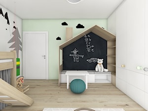 Pokoje dziecięce - Średni biały miętowy pokój dziecka dla dziecka dla chłopca dla dziewczynki, styl nowoczesny - zdjęcie od BAGUA Pracownia Architektury Wnętrz