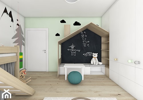 Pokoje dziecięce - Średni biały miętowy pokój dziecka dla dziecka dla chłopca dla dziewczynki, styl nowoczesny - zdjęcie od BAGUA Pracownia Architektury Wnętrz