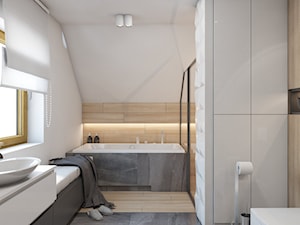 (Zawiercie) Projekt domu jednorodzinnego 12 - Łazienka, styl nowoczesny - zdjęcie od BAGUA Pracownia Architektury Wnętrz