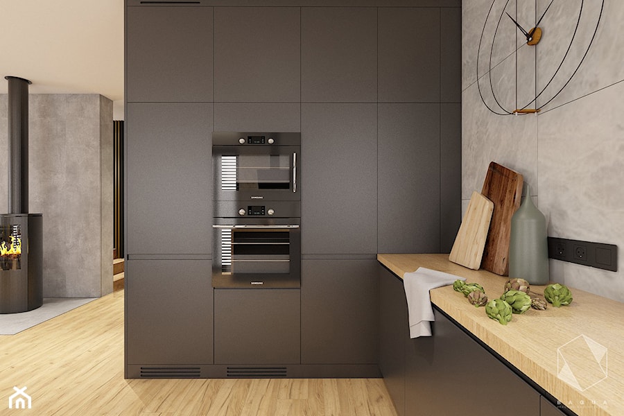 D26 - Mikołów - Projekt domu jednorodzinnego - Kuchnia, styl nowoczesny - zdjęcie od BAGUA Pracownia Architektury Wnętrz