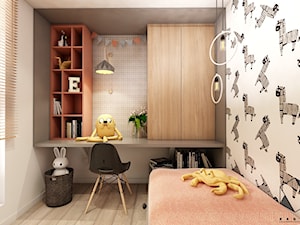 Mieszkanie 10 - Kraków - Mały szary pokój dziecka dla nastolatka dla chłopca dla dziewczynki, styl ... - zdjęcie od BAGUA Pracownia Architektury Wnętrz